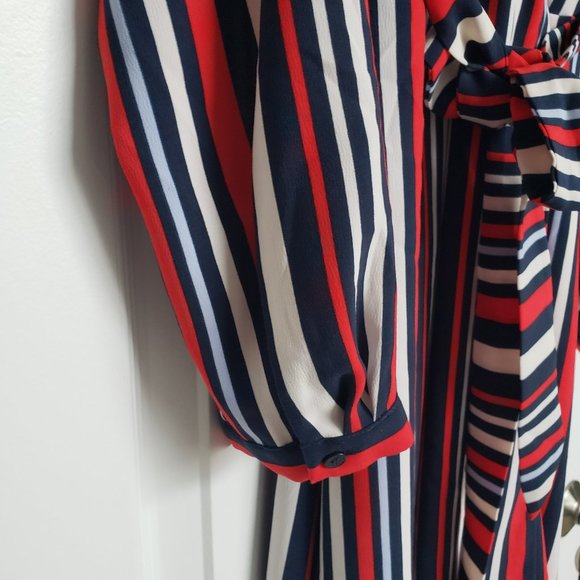 Tommy Hilfiger nautical striped wrap dress - Picture 3 of 3